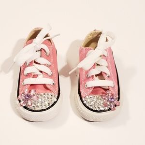 Toddler Pink Rhinestone Converse Sneakers